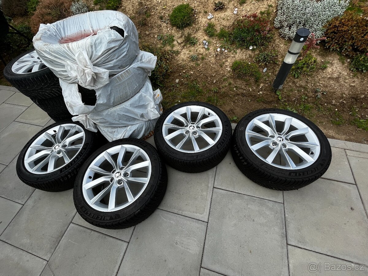 Škoda Superb III Modus 18, zimní pneu Michelin Alpin 5
