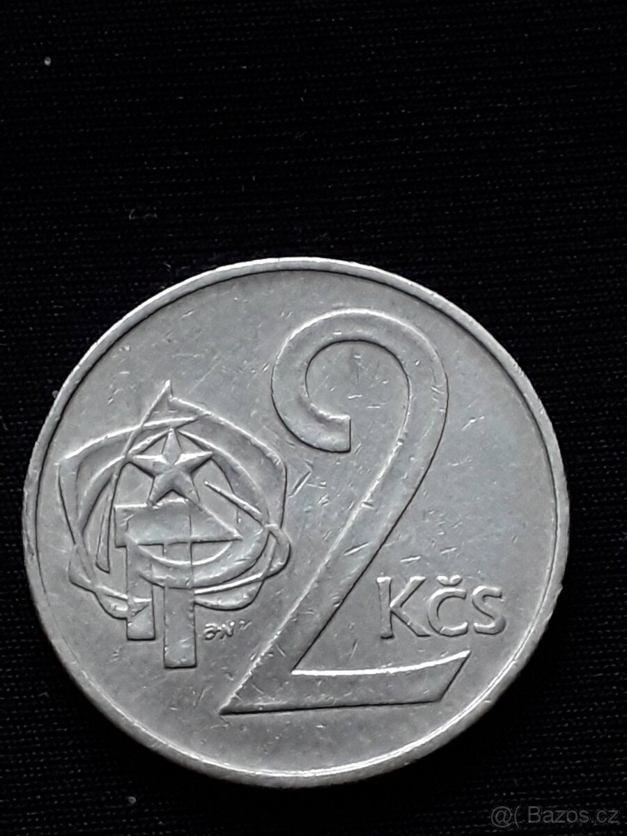 Mince 2 Kčs ČSSR+ČSFR - 10 ks + 5.haléř r.1967 ČSSR, 1 ks.