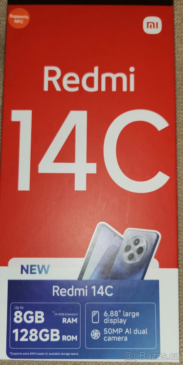 Xiaomi Redmi 14C 8/128, NEROZBALENÝ, záruka 24 měs., doklad