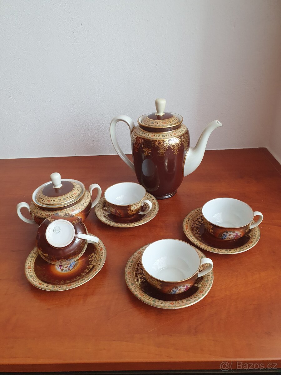 Porcelánová kávová souprava 3 grácie