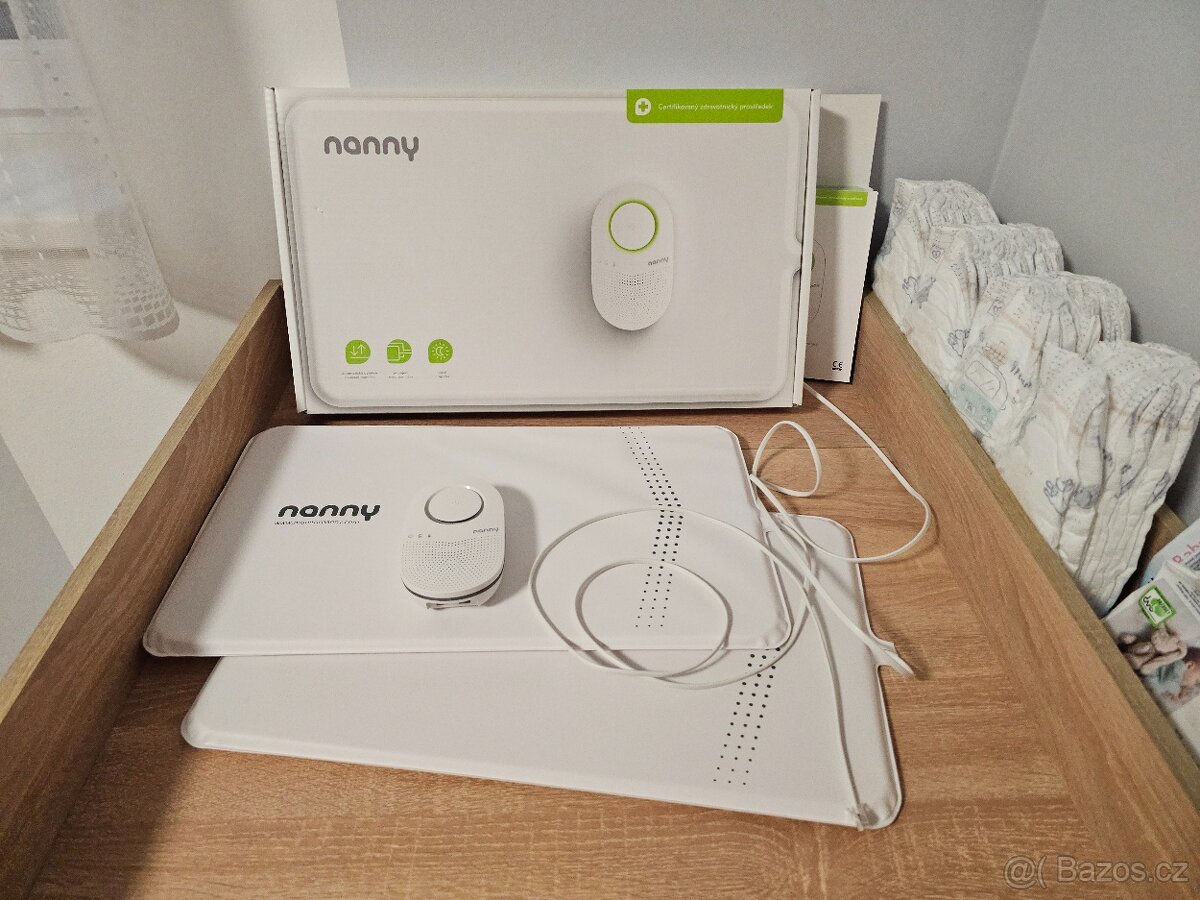 Jablotron Nanny BM-03 monitor dechu miminka, dvě podložky
