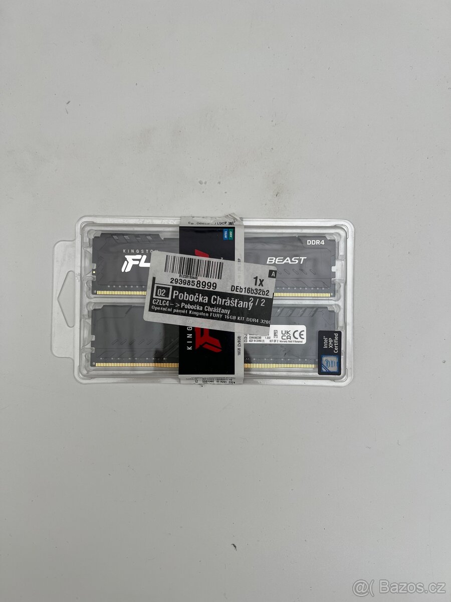 Operační paměť Kingston FURY Beast Black 16GB