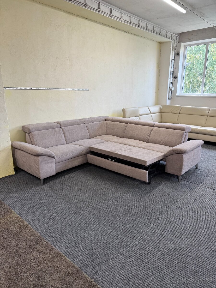 Rohová rozkládací sedací souprava - nepoužitá