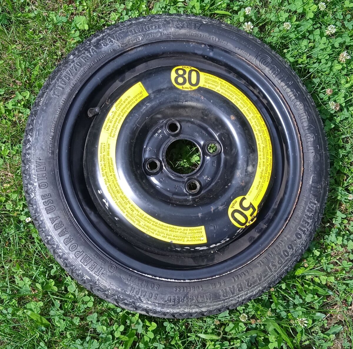 Prodám nepoužitou rezervu - dojezdové kolo T 105/70 R14