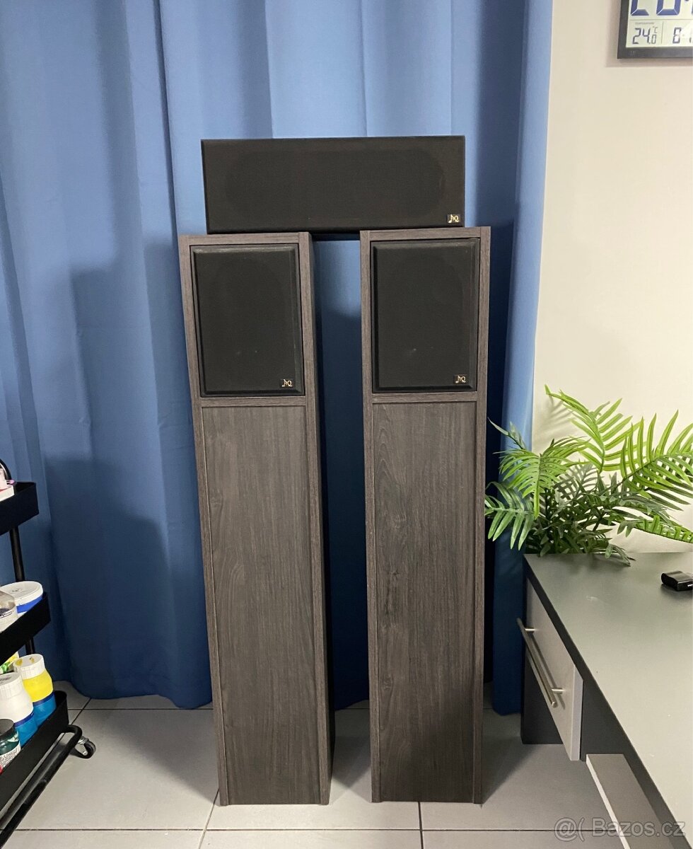 AQ reprosoustavy – 2× satelitní + centrální reproduktor