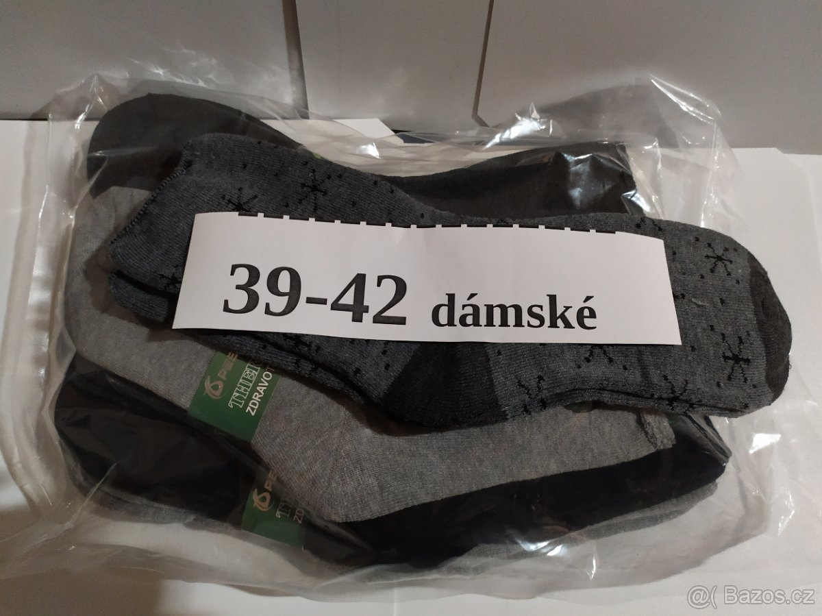 Ponožky termo zdravotní 39-42 dámské 9 párů