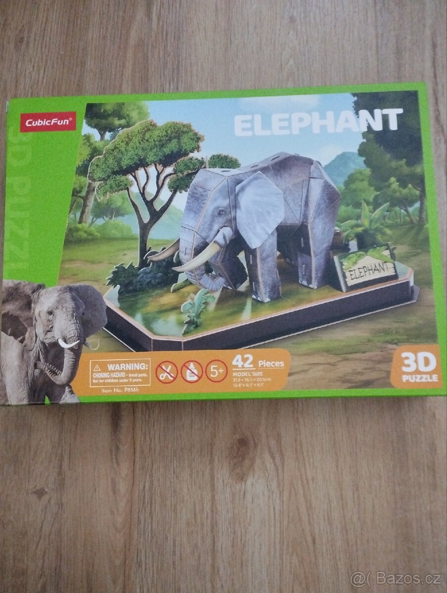 3D puzzle slon