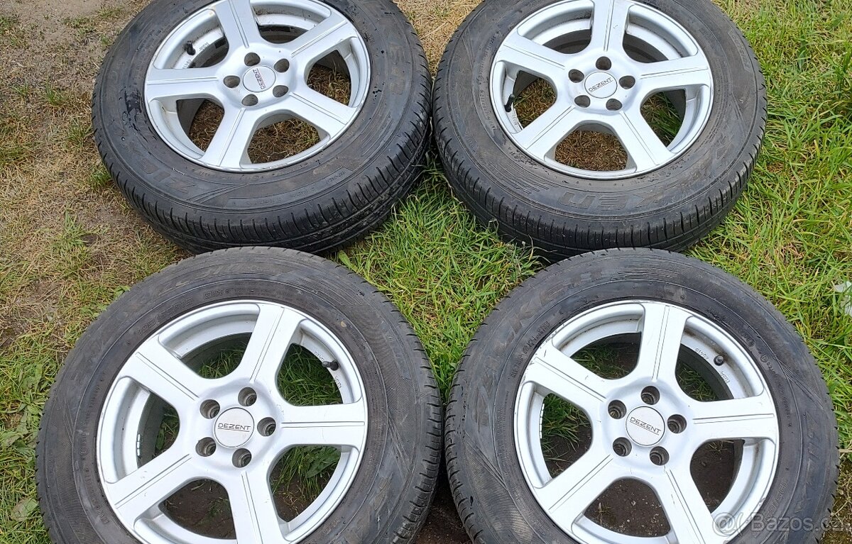 Alu kola 5x100 R15 s letními pneu