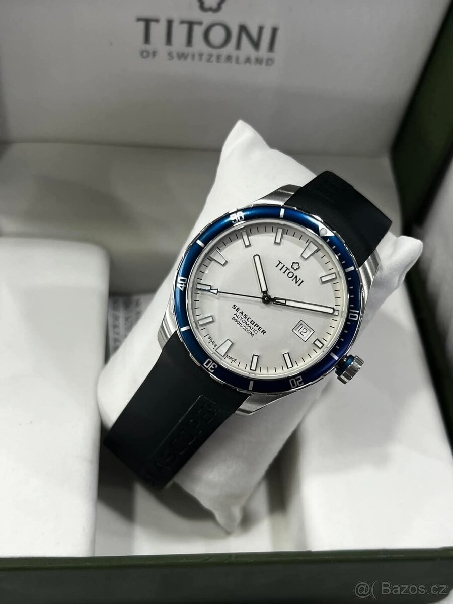 Titoni model Seascoper white - blue orig. hodinky, stav NOVÉ