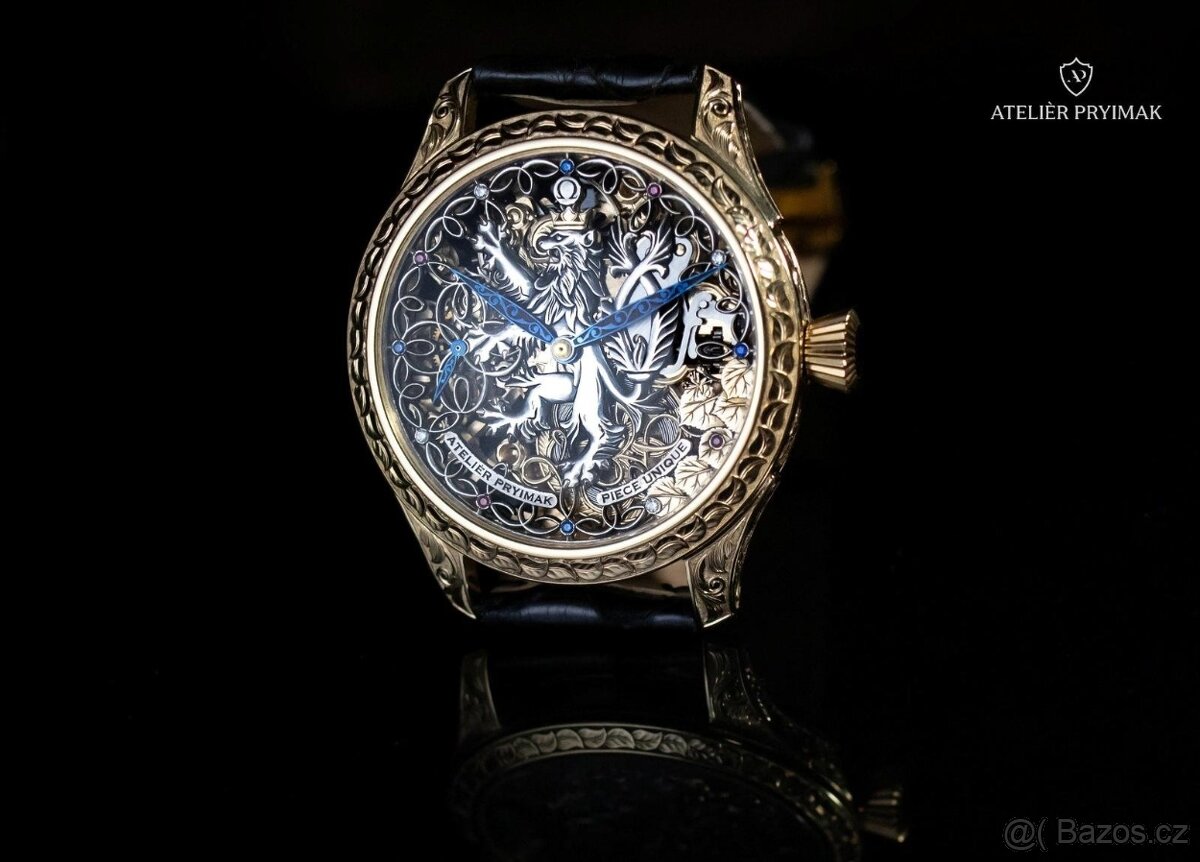 Exkluzivní skeletové hodinky OMEGA "ČESKÝ LEV" 1/1