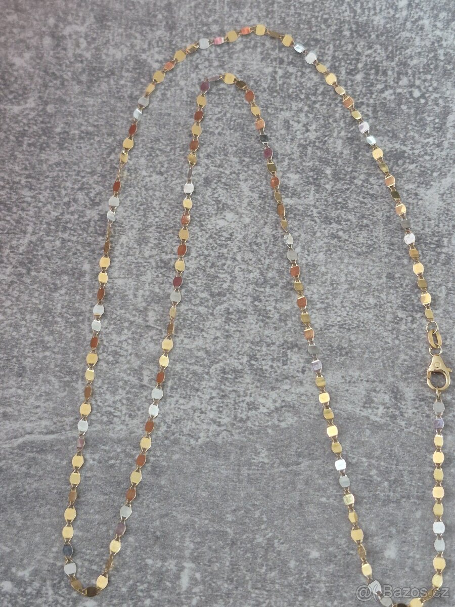 Pánský-dámský řetízek zlatý au585 14k