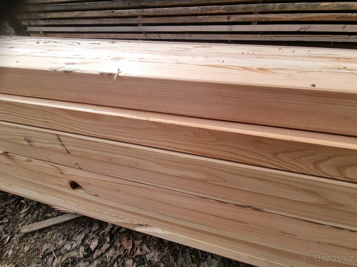 Modřínové hranoly 75x40x4000.