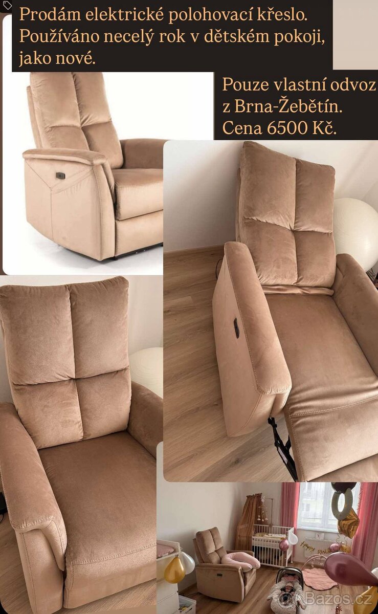 Elektrické polohovací křeslo