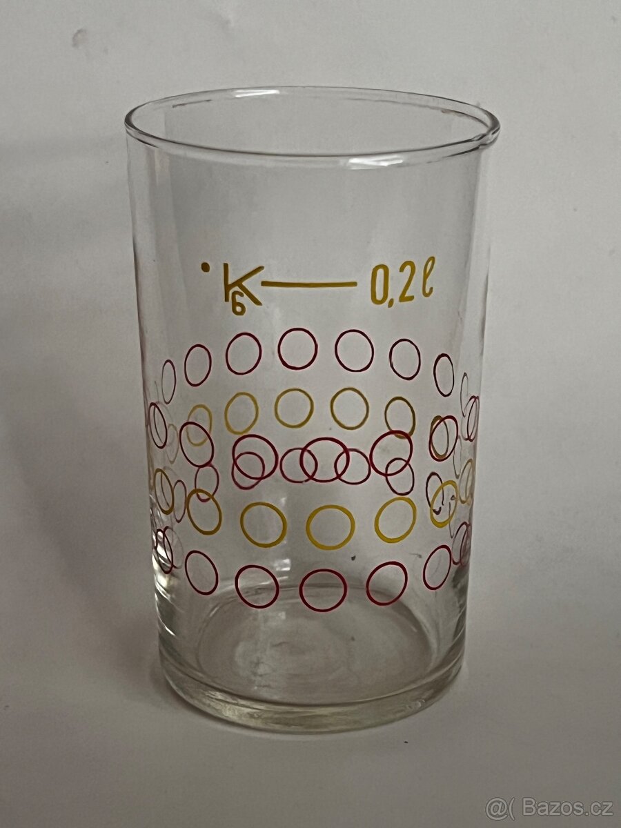 Retro sklenice Kroužky