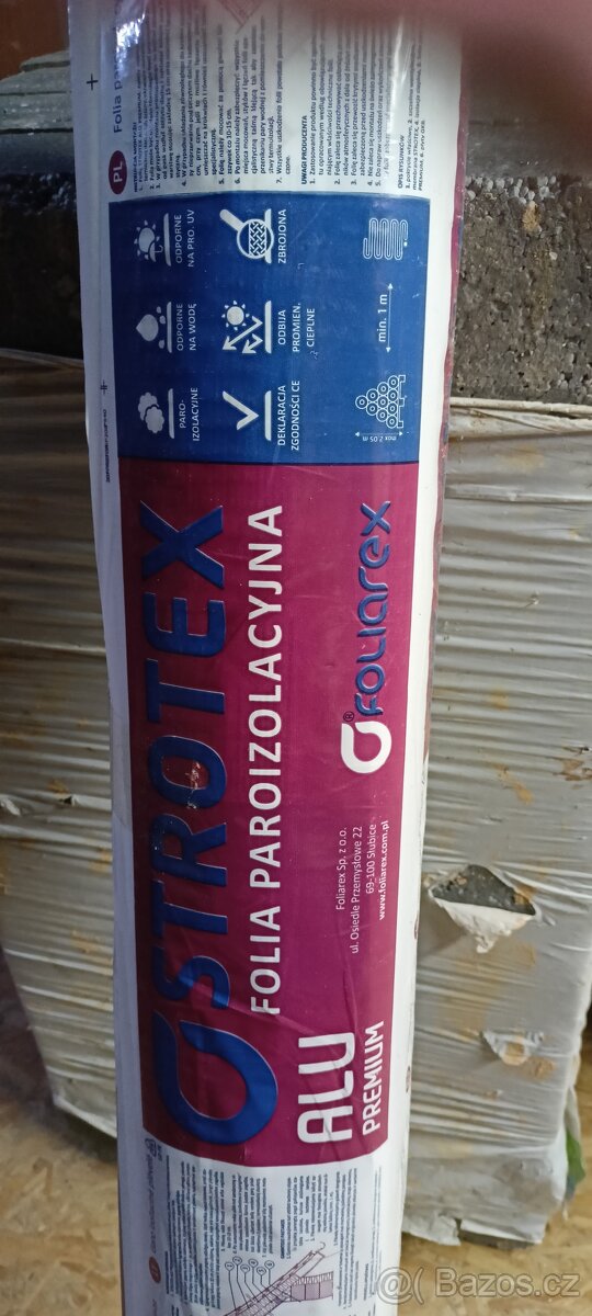 Prodám zbytky ze stavby - šedý polystyren, vatu, alu folii