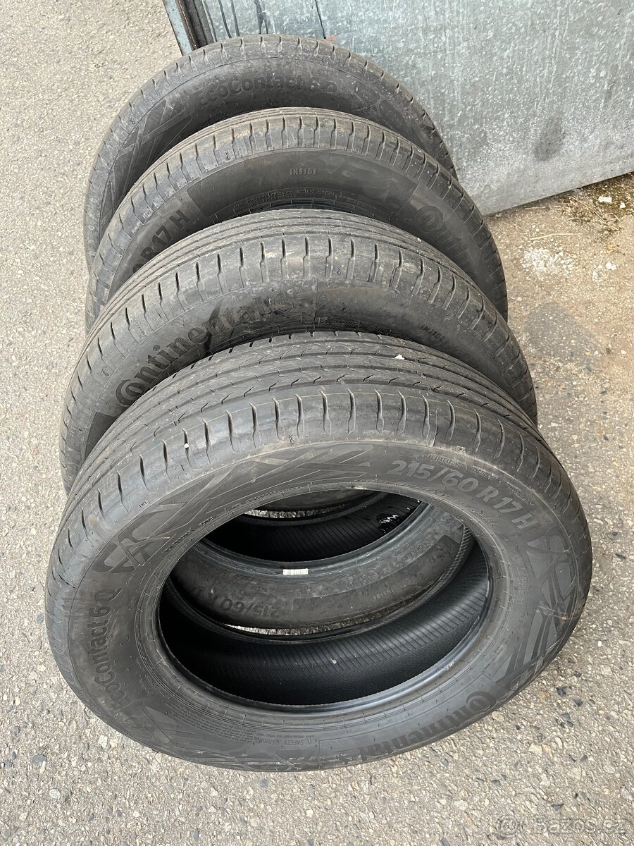 Letní pneu. CONTINENTAL 215/60/17 96H - 6mm - DOT2023