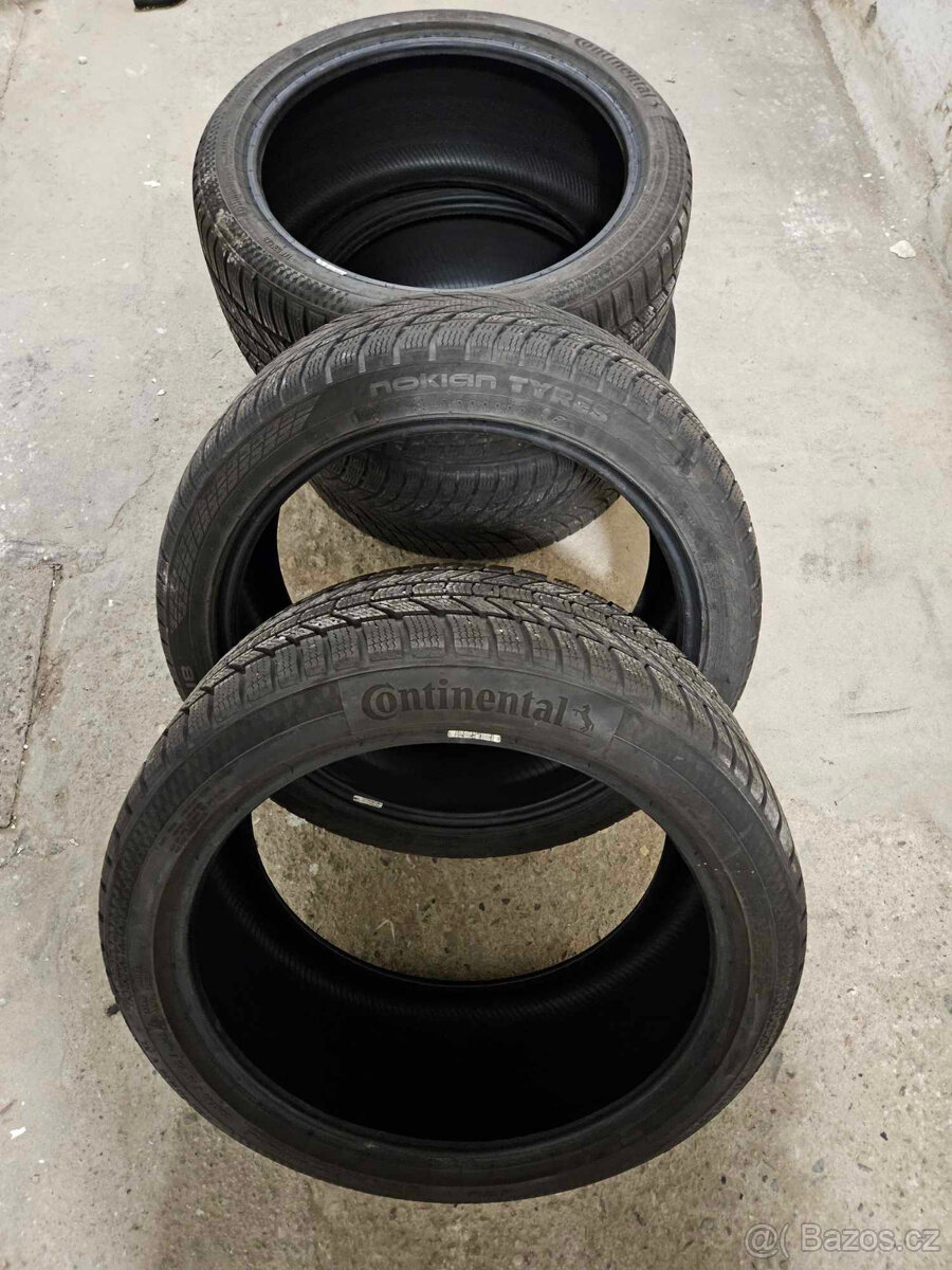 ✅4x pěkné zimní pneu R18 235/40; 2x Nokian, 2x Continental
