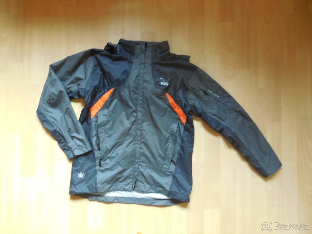 dámská SALEWA tm.šedá bunda, šustka ,kapuce jaro S/38-M