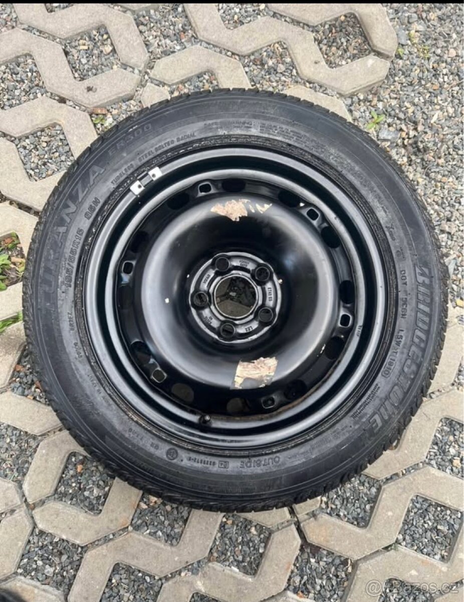 Pneu s diskem - rezerva Skoda Fabia 5x100 - 15”