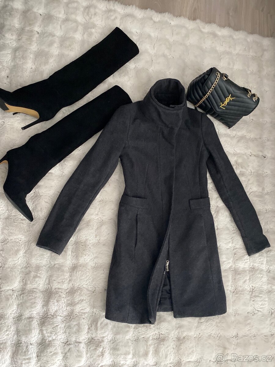 Zara vnleny kasmirovy sedy zimni damsky 36