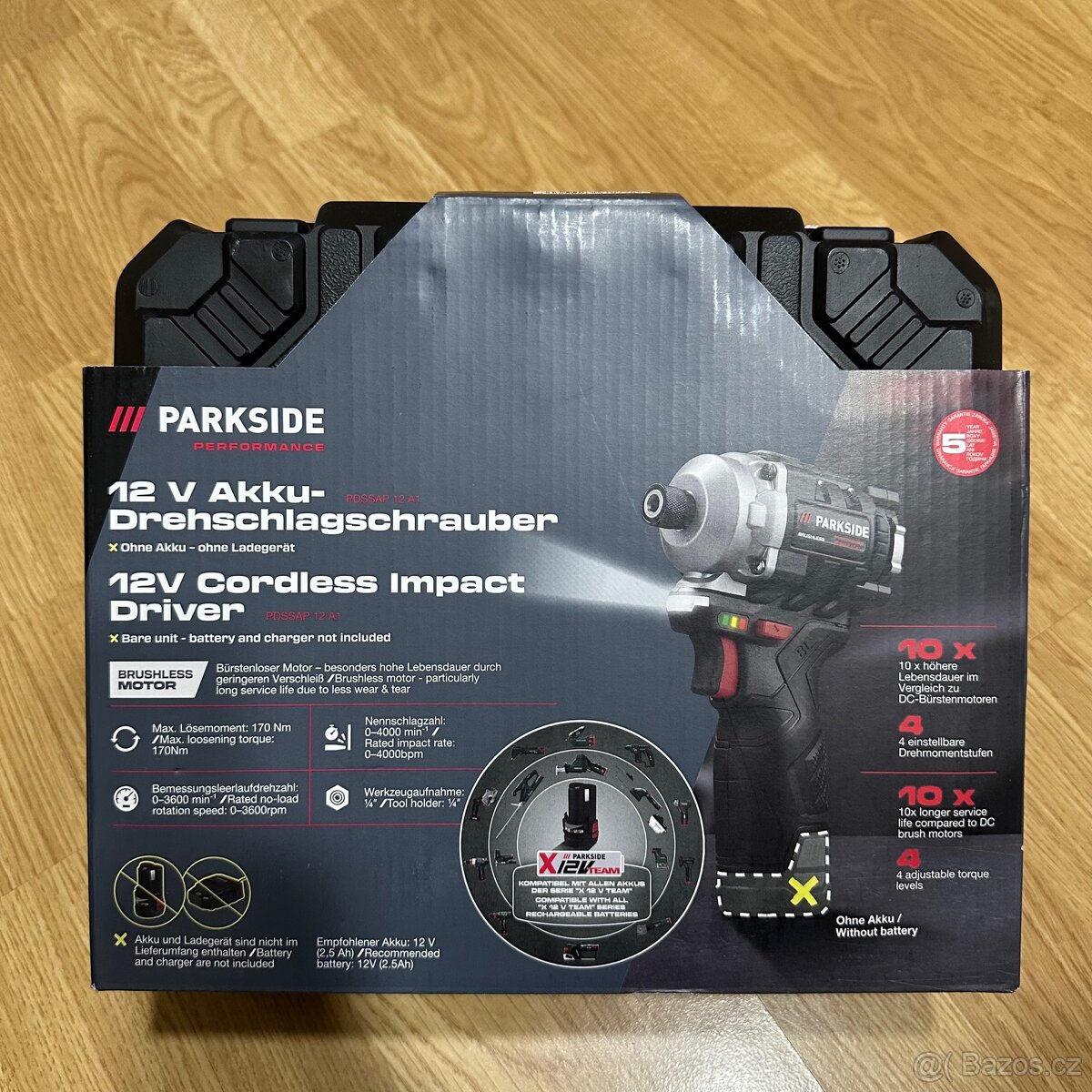 PARKSIDE Aku rázový utahovák PDSSAP 12 A1 – bez aku. a nab.