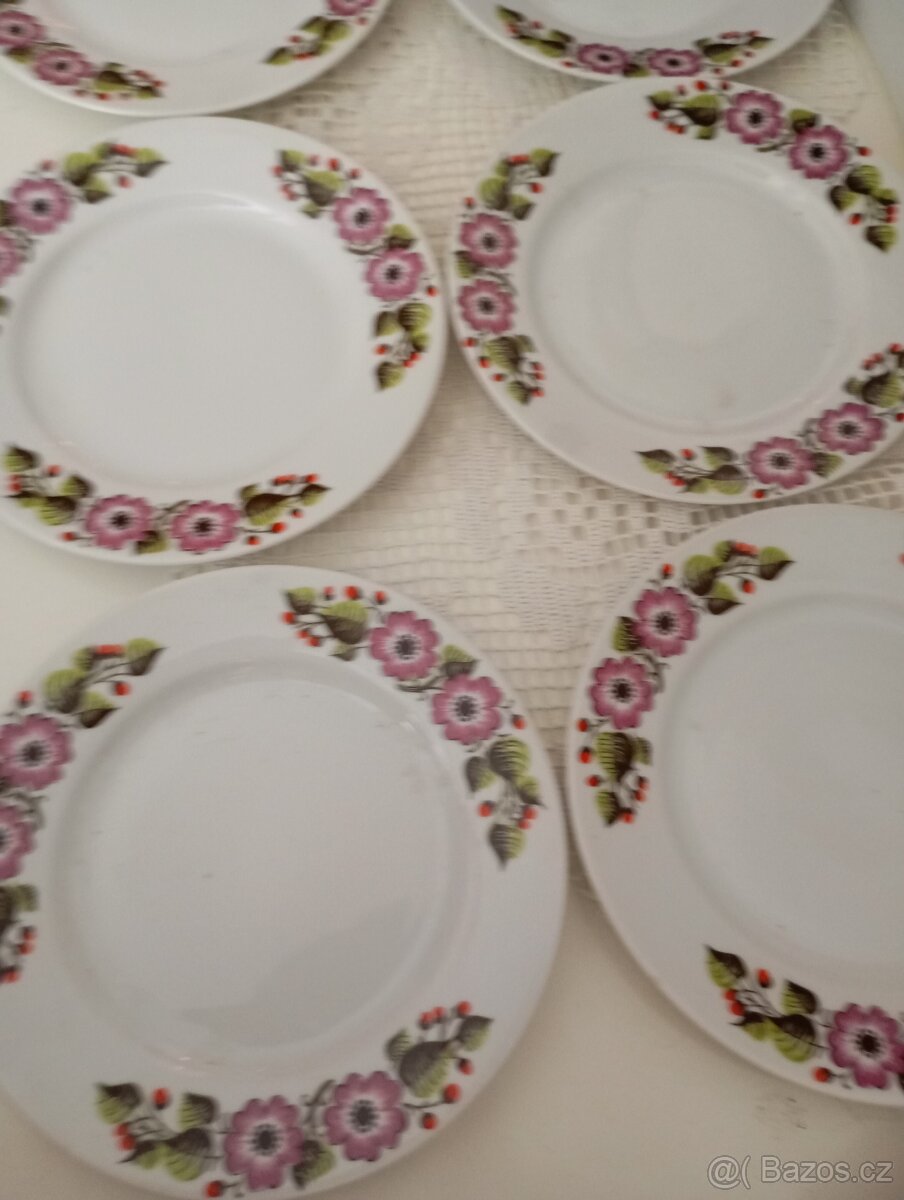 Retro dezertní talířky Czechoslovakia