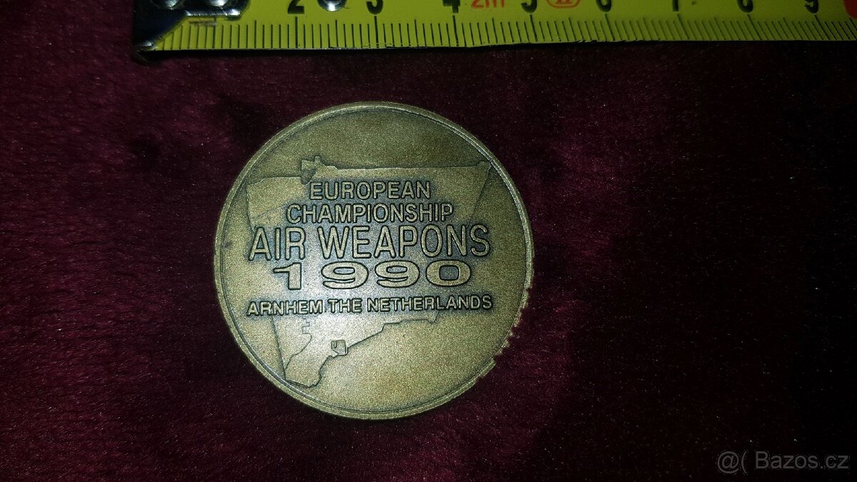 Mistrovství Evropy 1990 medaile za účast AIRWEAPONS