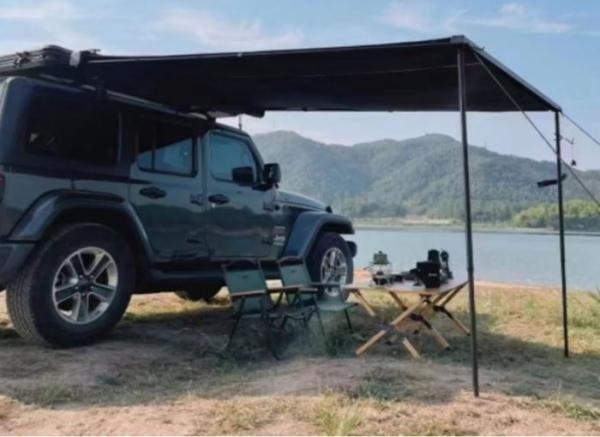 Markýza na auto boční černá 2x3m Akce