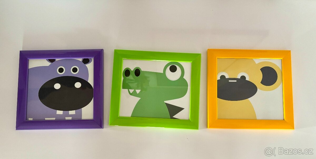 Sada 3 Ks dětských obrázků do pokoje 22x19 cm