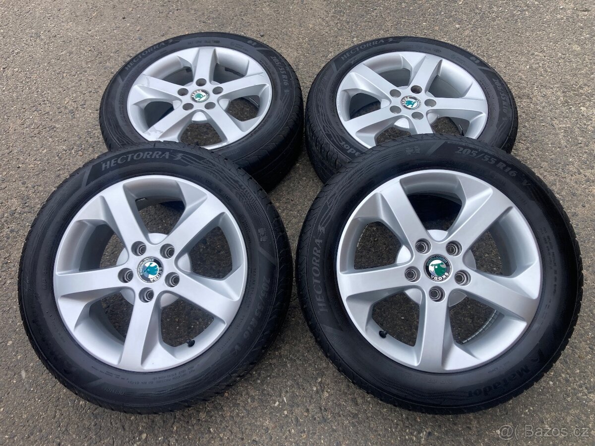 Alu 5x112 r16,Škoda Octavia 2, 205/55 16-6mm