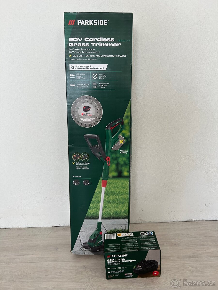 Strunová sekačka Parkside PRTA 20Li C3 + nabíječka