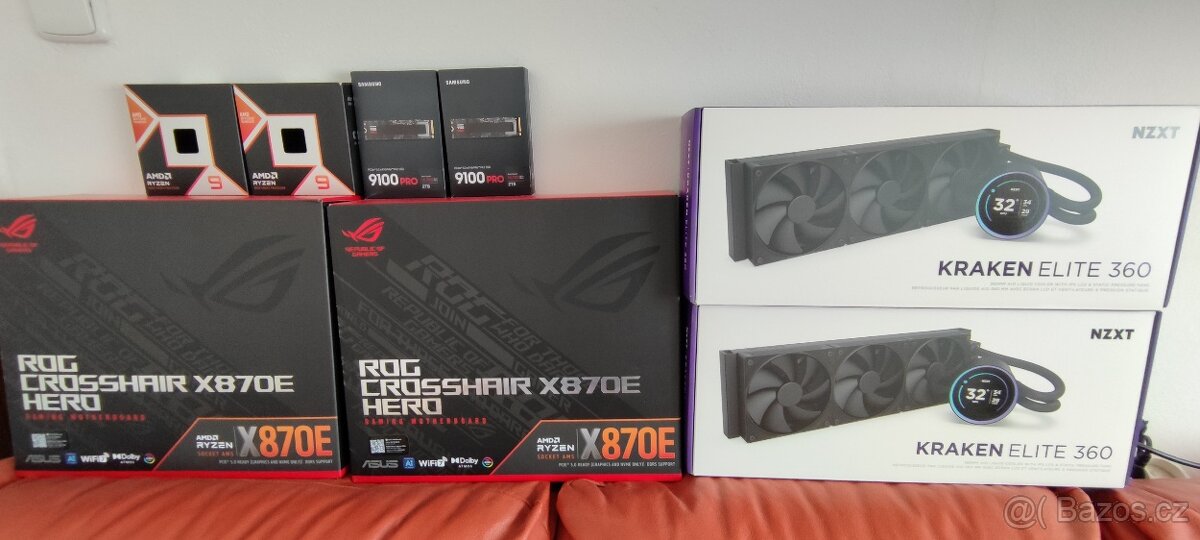 ASUSX870E,9900X3D,128GBRAM,9100PRO2TB,KRAKEN ELITE360