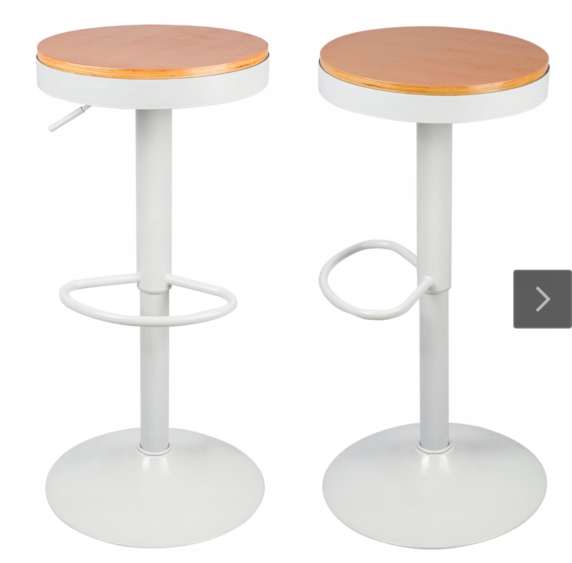 2x Barová židle otočná nastavitelná stolička dřevěná kuchyňs