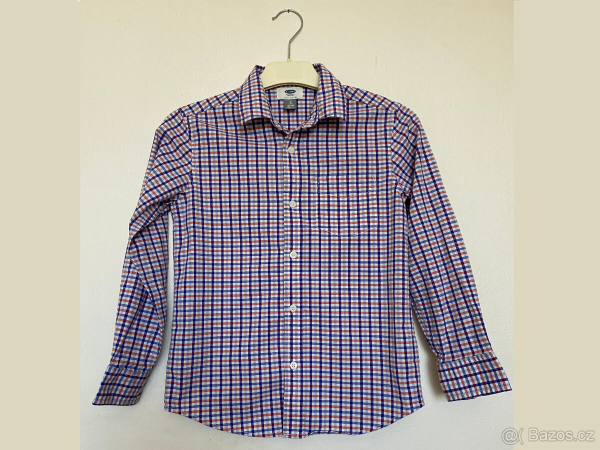 Chlapecká károvaná košile Old Navy, dl. rukáv, jako nová.