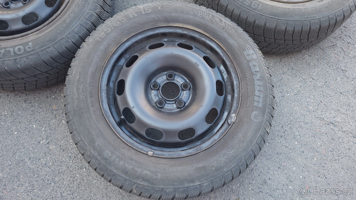 80% zimní kola 15" 5x100 Octavia 1, Golf 4, Leon, A3