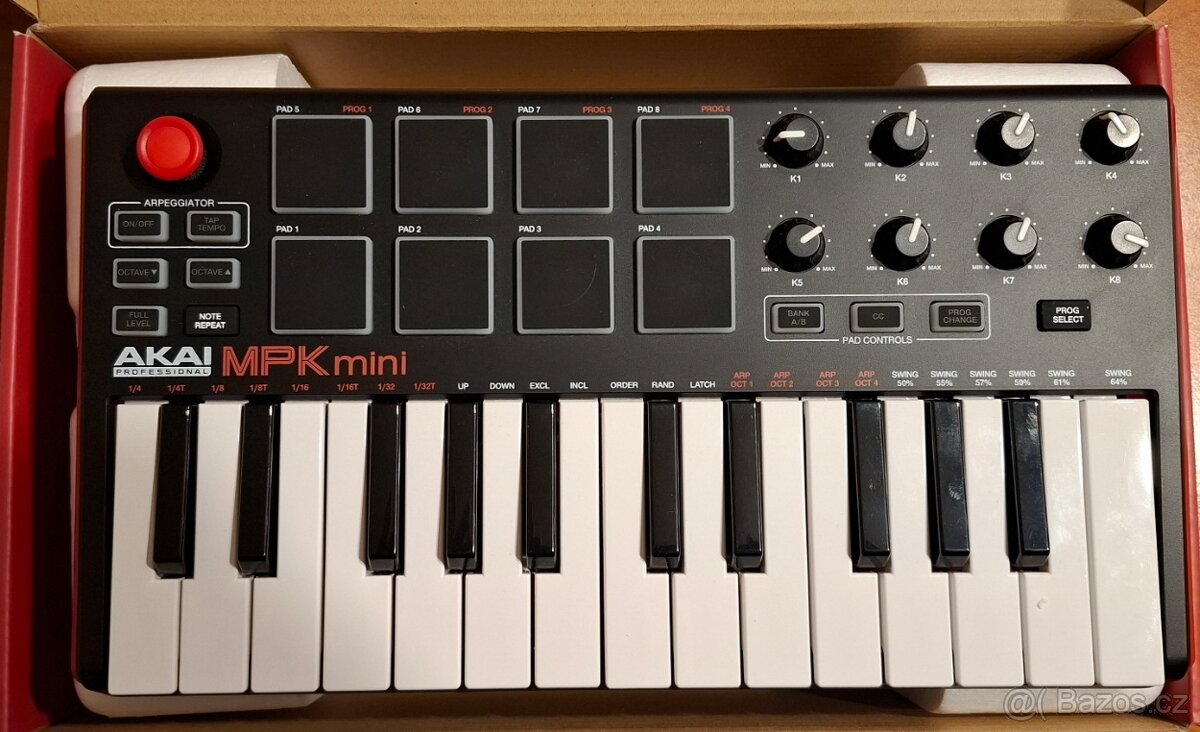 Prodám MIDI kontroler AKAI Professional MPK mini
