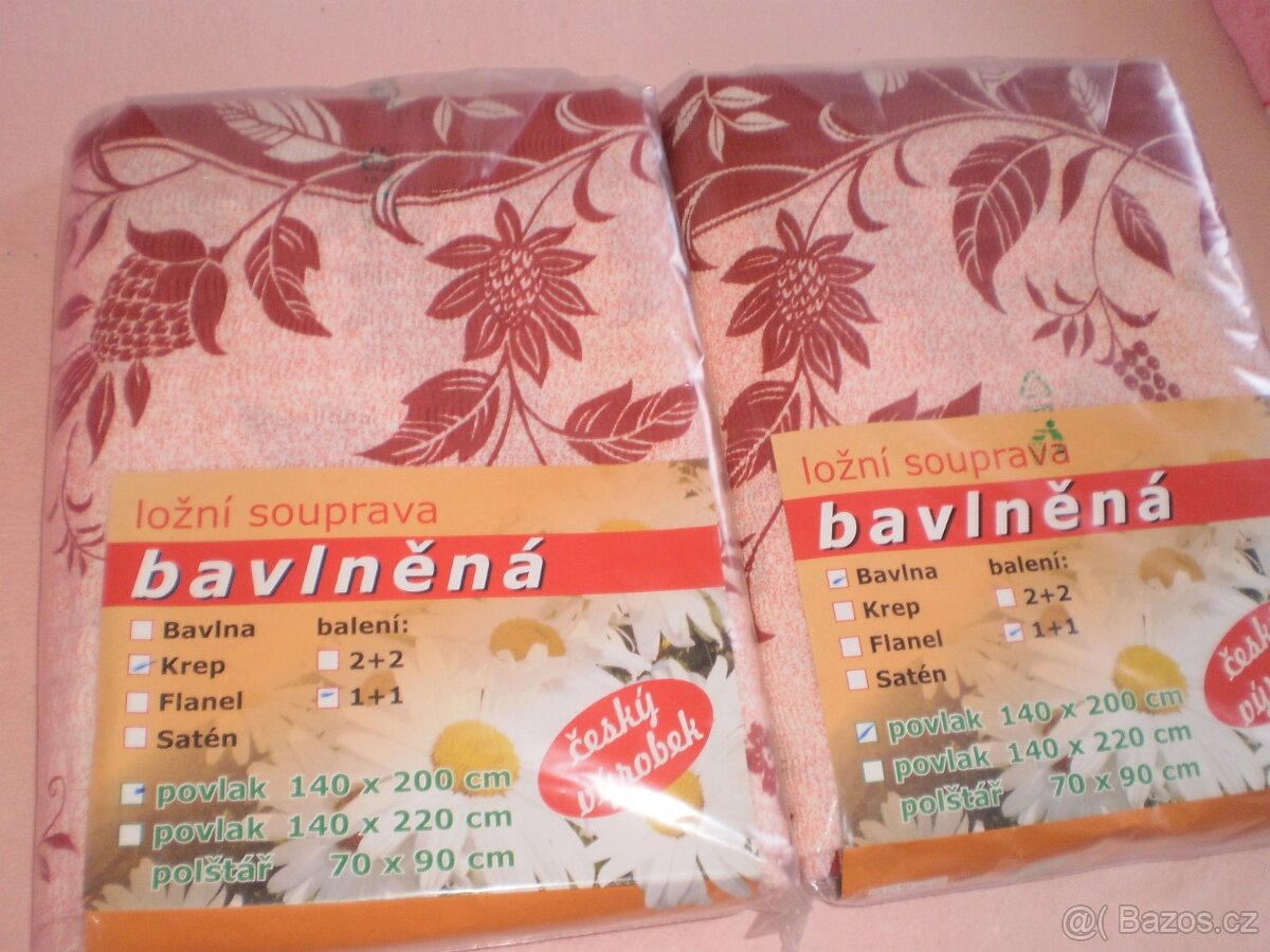 povlečení krepové - 2 komplety - ++NOVÉ++