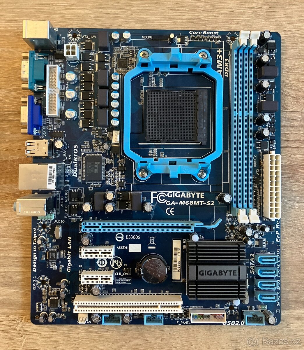 Gigabyte GA-M68MT-S2, patice AM3+