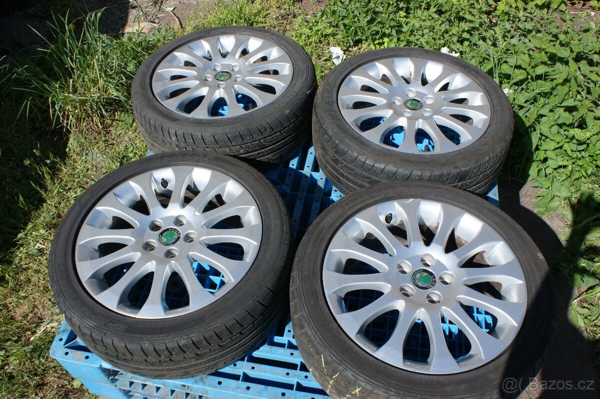 original alu kola Skoda R16 letni pneu take Audi Seat VW