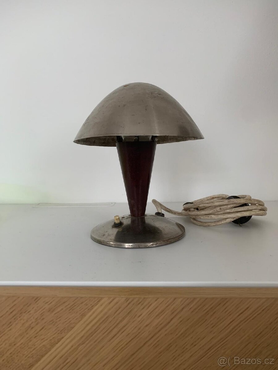 Lampa hříbek chrom bakelit