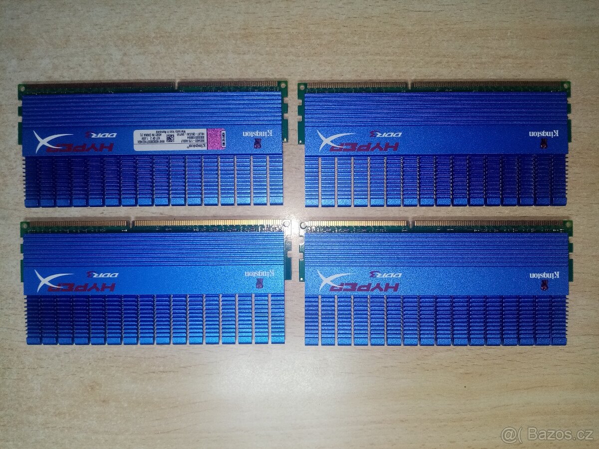 Rychlé RAM DDR3 4 x 2 GB 1600MHz CL 8