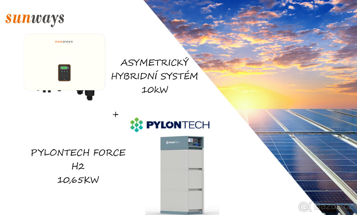 Fotovoltaický Asymetrický hybridní systém Sunways 10kw + Pyl