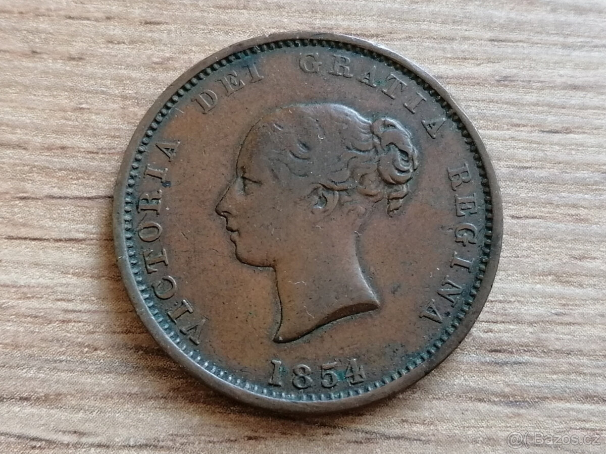 1/2 Penny 1854 New Brunswick britská koloniální mince Kanada