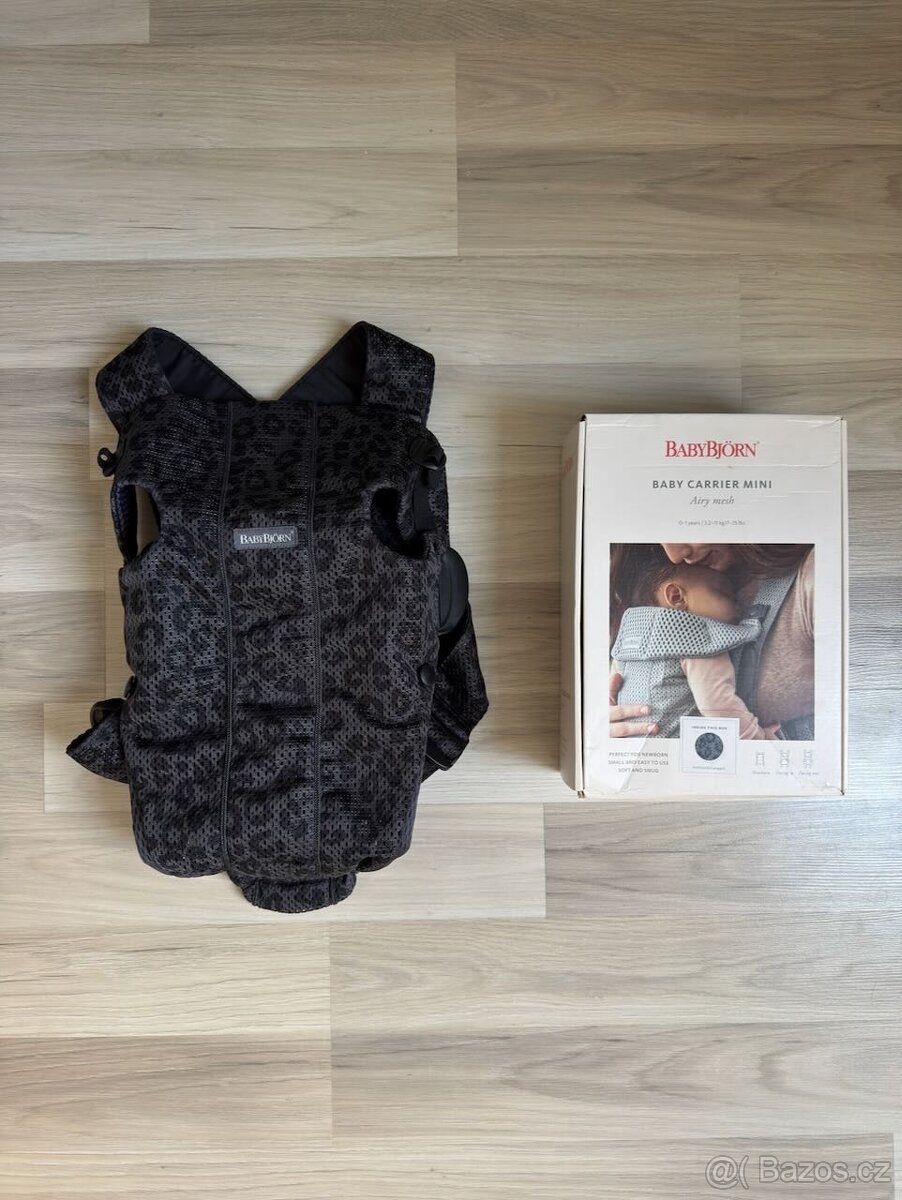 BabyBjörn Nosítko Mini - Anthracite/Leopard
