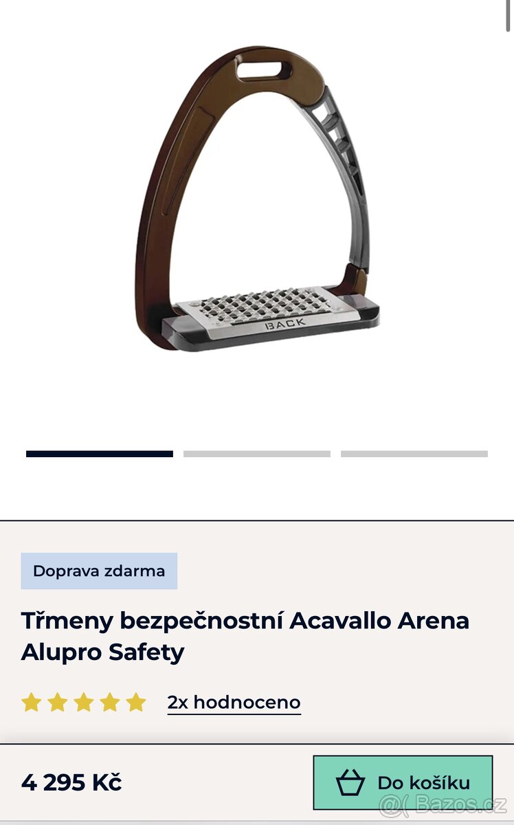 Třmeny bezpečnostní Acavallo Arena Alupro Safety