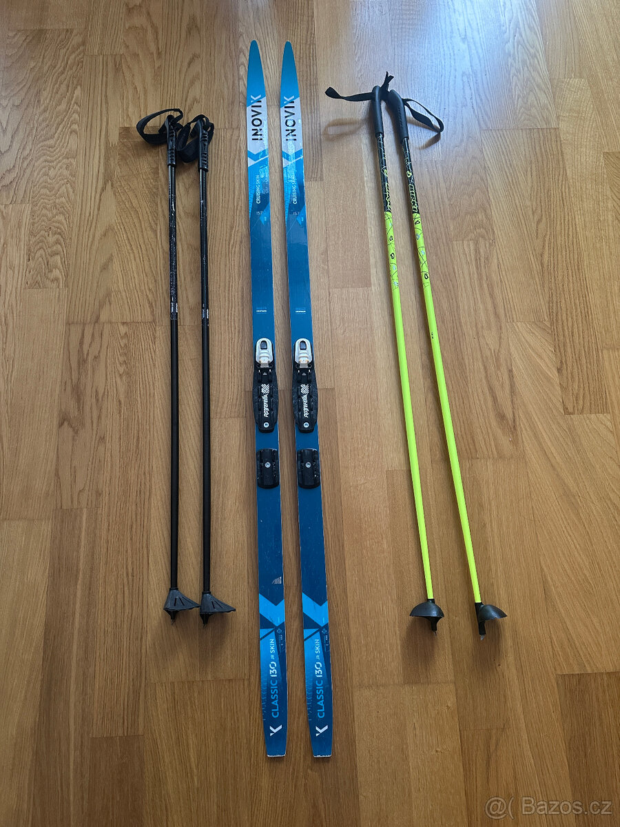Dětské běžky s pásy INOVIK skin 157 cm + hůlky
