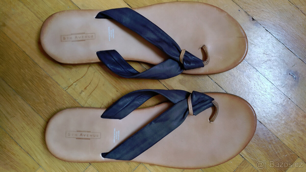 Dámské kožené pantofle 5th Avenue vel. 42