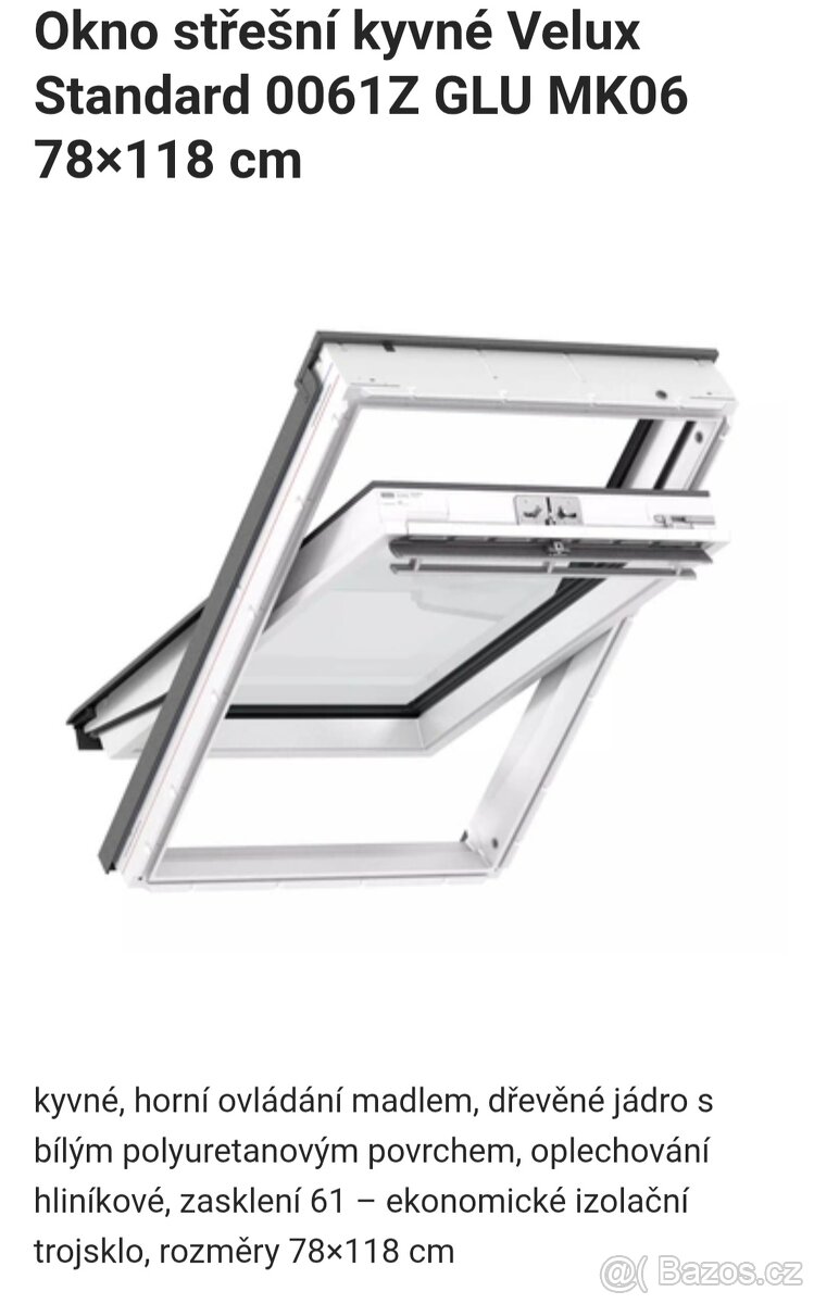 Střešní okno Velux