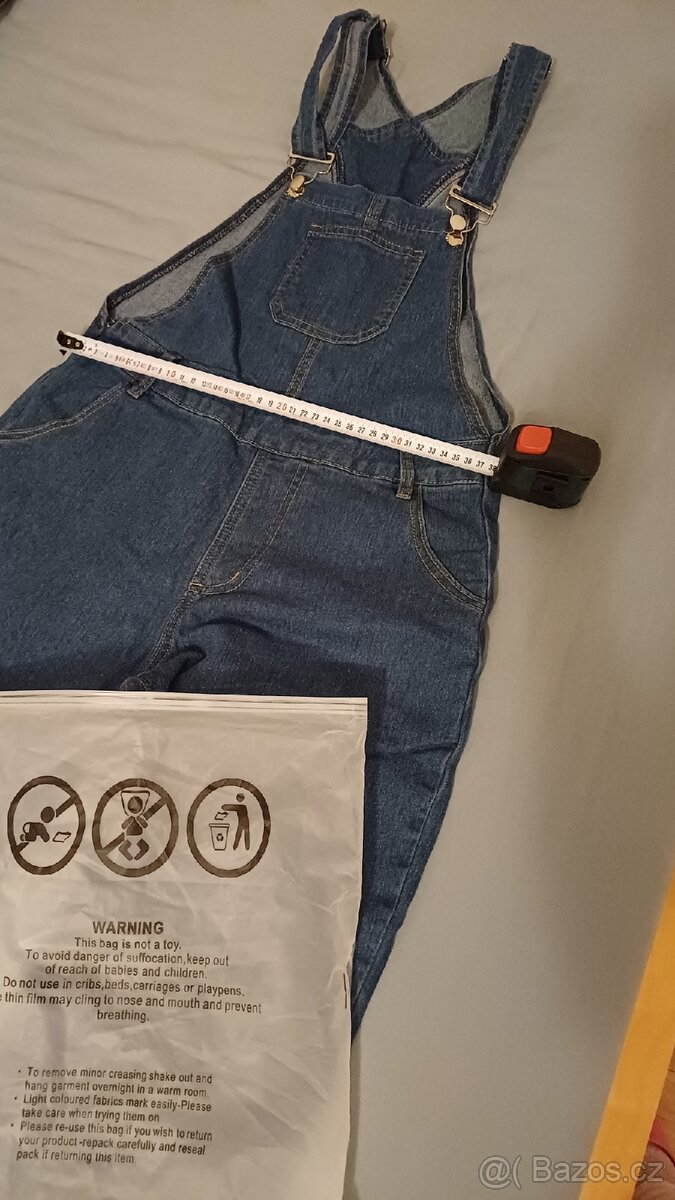 Laclové jeansové kalhoty