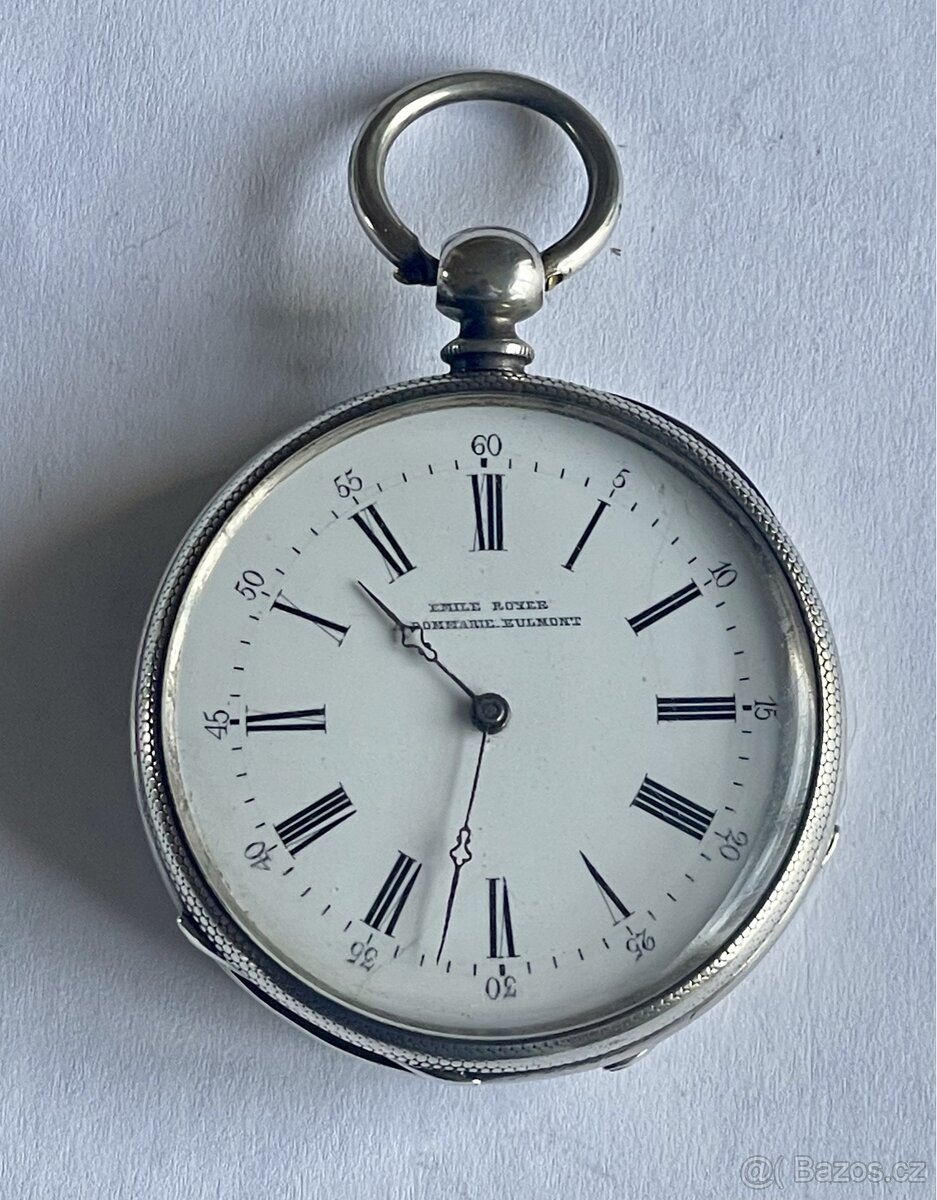 Kapesní hodinky dvouplášťové, ze stříbra